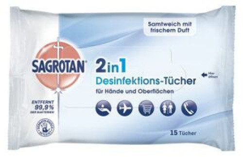 SAGROTAN 2in1 Desinfektions-Tücher SAGROTAN 2in1 Desinfektions-Tücher