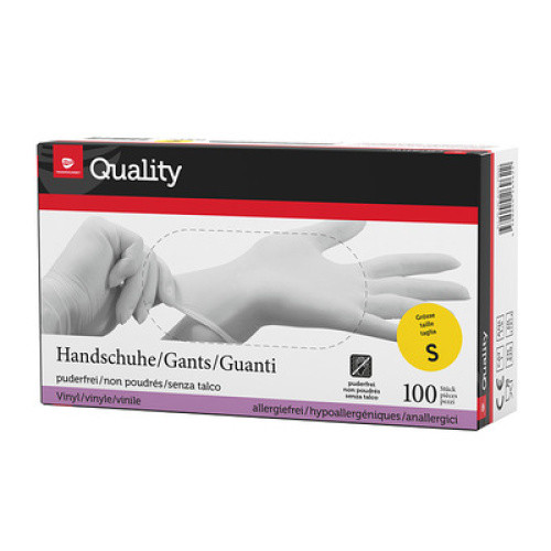 Vinyl-Handschuhe puderfrei weiss S 100Stück Vinyl-Handschuhe puderfrei weiss S 100Stück