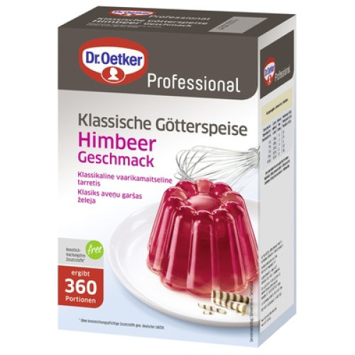 Götterspeise Himbeer-Geschmack zum Kochen 1kg (erg. ca.360x100g) Götterspeise Himbeer-Geschmack zum Kochen 1kg (erg. ca.360x100g)