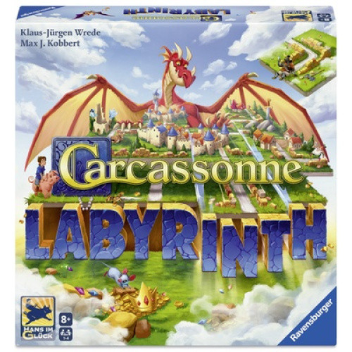 Carcassonne Labyrinth, zwei Spieleklassiker vereint. Seit 40 Jahren begeistert das verrückte Labyrin Carcassonne Labyrinth, zwei Spieleklassiker vereint. Seit 40 Jahren begeistert das verrückte Labyrin