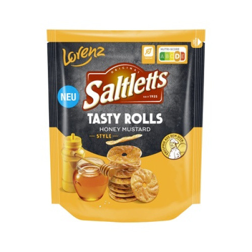 Saltletts Tasty Rolls Honey Mustard 130g Saltletts Tasty Rolls Honey Mustard 130g