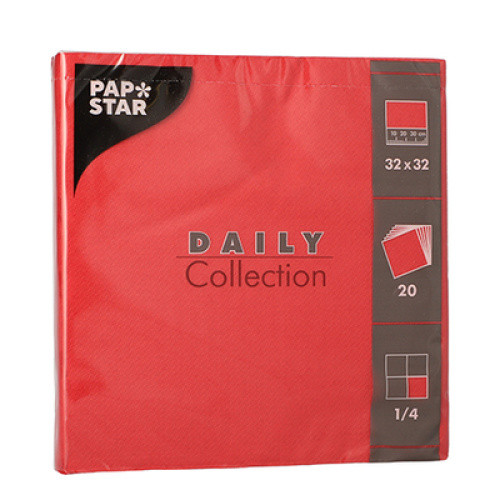 Servietten ´DAILY Collection´ 32x32cm rot 20St Servietten ´DAILY Collection´ 32x32cm rot 20St