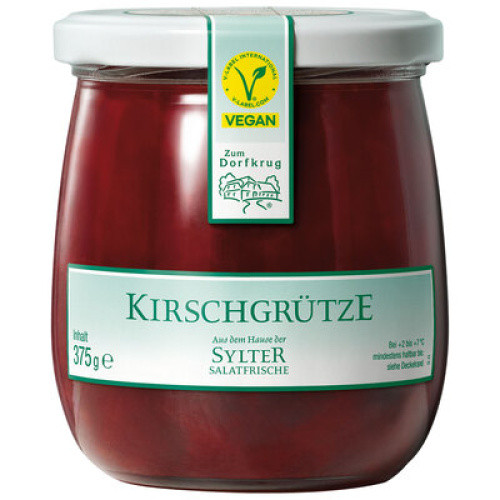 Kirsch Grütze Zum Dorfkrug frisch 375g Kirsch Grütze Zum Dorfkrug frisch 375g