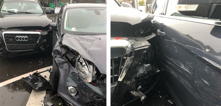 Unfall im Gewerbegebiet – 25.000 Euro Blechschaden