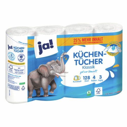 Küchentücher 3-lagig 4x128 Blatt Küchentücher 3-lagig 4x128 Blatt