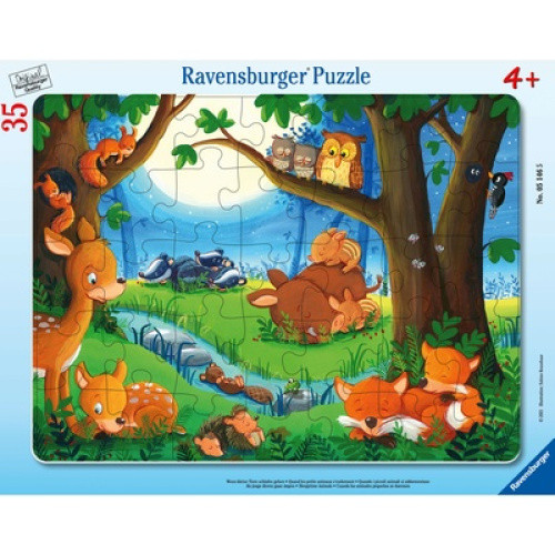Ravensburger Rahmenpuzzle ´Kleine Tiere schlafen´ (35 Teile), ideal für Kinder ab 4 Jahren. Der Puzz Ravensburger Rahmenpuzzle ´Kleine Tiere schlafen´ (35 Teile), ideal für Kinder ab 4 Jahren. Der Puzz