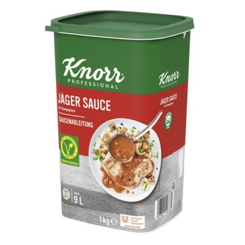 Jäger-Sauce mit Champignons 1kg (erg. 8,5l) Jäger-Sauce mit Champignons 1kg (erg. 8,5l)