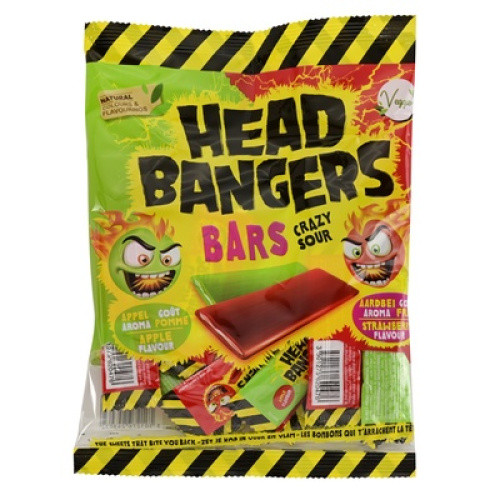 Head Bangers Crazy Sour Bars 200g Head Bangers Crazy Sour Bars 200g