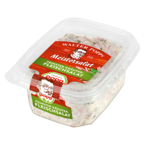 Popp Feinster Kräuter-Fleischsalat frisch 200g Popp Feinster Kräuter-Fleischsalat frisch 200g