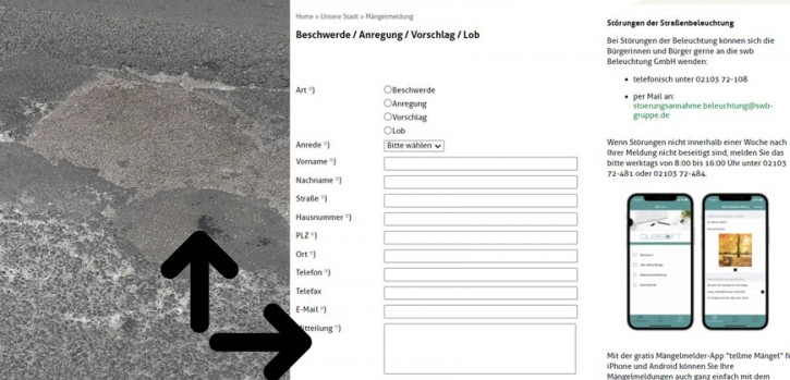 Homepage wird neu gestaltet: Wird das Formular dann auch leichter gefunden?