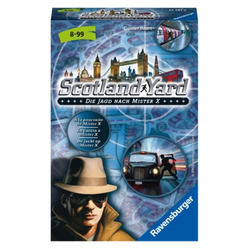 Scotland Yard Mitbringspiel, kompakte Version des Klassikers um Mister X in London. In kurzen Runden Scotland Yard Mitbringspiel, kompakte Version des Klassikers um Mister X in London. In kurzen Runden