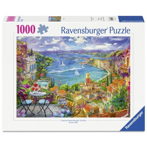 Ravensburger ´St. Tropez´ (1000 Teile), mediterrane Küstenszene in Premiumqualität. Puzzleteile mit Ravensburger ´St. Tropez´ (1000 Teile), mediterrane Küstenszene in Premiumqualität. Puzzleteile mit