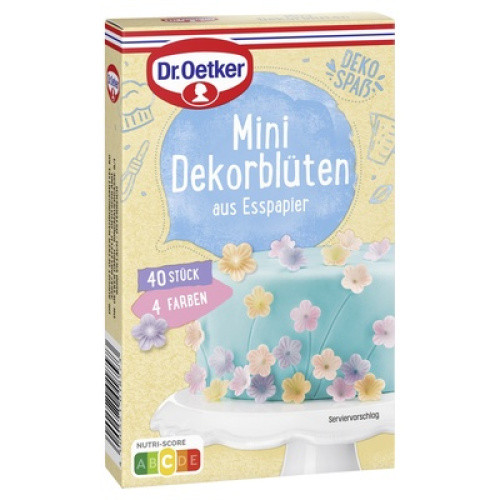 Mini Dekorblüten aus Esspapier 40St Mini Dekorblüten aus Esspapier 40St