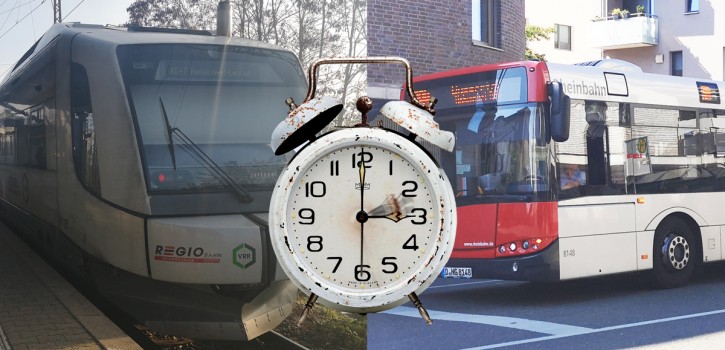 Eine Stunde weniger: Infos der Rhein- und Regiobahn