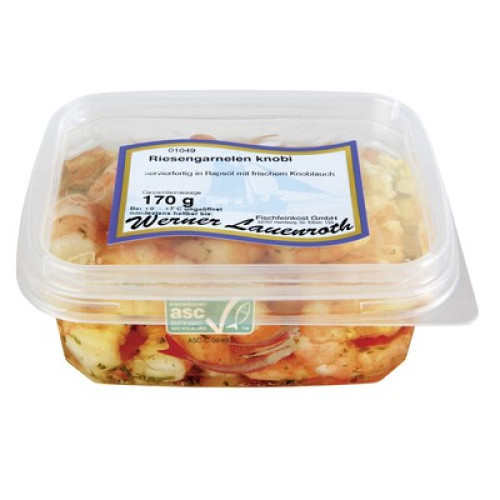 ASC Garnelen Knoblauch frisch 170g ASC Garnelen Knoblauch frisch 170g