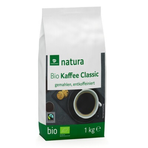 Bio Kaffee entkoffeiniert gemahlen 1kg Bio Kaffee entkoffeiniert gemahlen 1kg