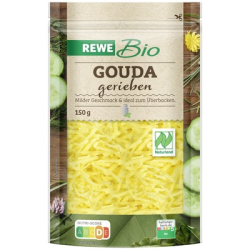 Bio Gouda gerieben frisch 150g Bio Gouda gerieben frisch 150g