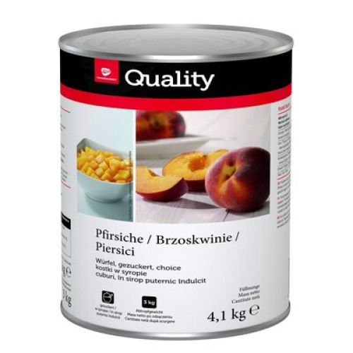 Pfirsiche gewürfelt gezuckert 4250ml Pfirsiche gewürfelt gezuckert 4250ml