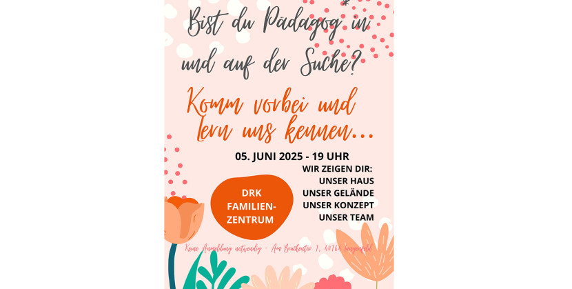 Beim DRK Familienzentrum „Glühwürmchen“ in Langenfeld Beim DRK Familienzentrum „Glühwürmchen“ in Langenfeld