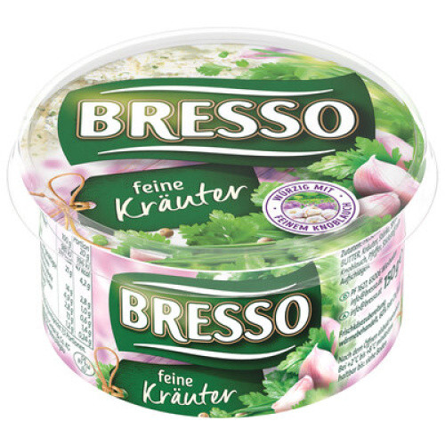 Bresso Frischkäse Feine Kräuter 62% frisch 150g Bresso Frischkäse Feine Kräuter 62% frisch 150g