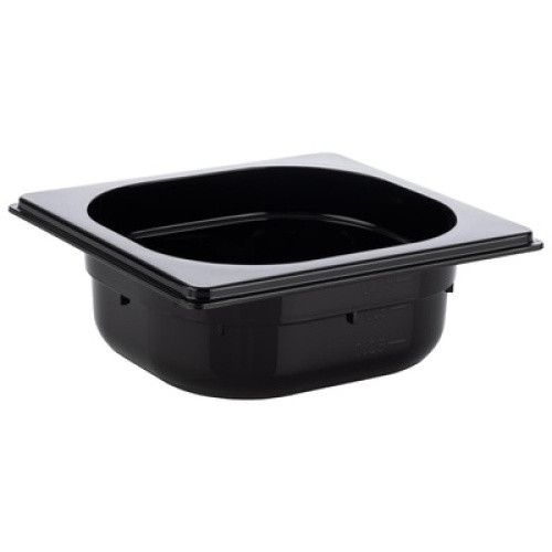 GN Behält 1/6 Polycarbonat schwarz 65mm 1St GN Behält 1/6 Polycarbonat schwarz 65mm 1St