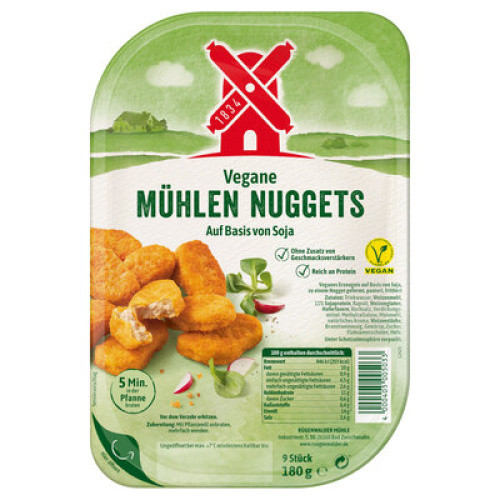 Rügenwalder Mühlen Nuggets vegan frisch 9x20g Rügenwalder Mühlen Nuggets vegan frisch 9x20g