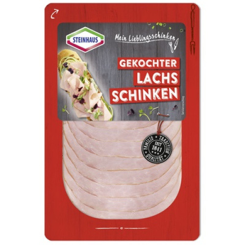 Gekochter Lachsschinken frisch 100g Gekochter Lachsschinken frisch 100g