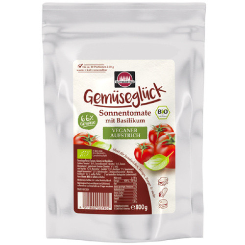 Bio Gemüseglück Sonnentomate mit Basilikum vegan 800g Bio Gemüseglück Sonnentomate mit Basilikum vegan 800g