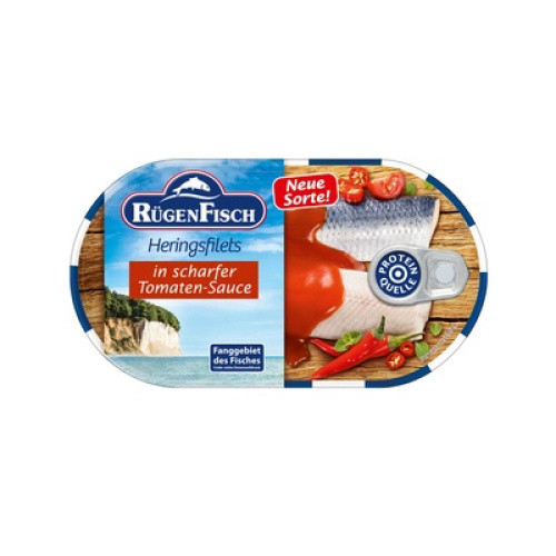 Heringsfilets in scharfer Tomaten-Sauce 200g Heringsfilets in scharfer Tomaten-Sauce 200g