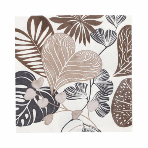 Servietten ´Silky Fronds´33x33cm 3lg. 1/4-Falz 20St Servietten ´Silky Fronds´33x33cm 3lg. 1/4-Falz 20St