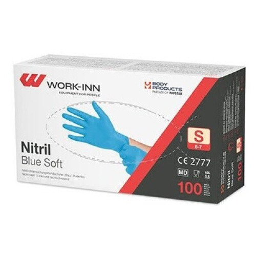 Work-Inn Nitril-Handschuhe ´Blue Soft´ Größe S 100St Work-Inn Nitril-Handschuhe ´Blue Soft´ Größe S 100St