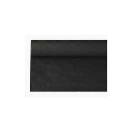 Papiertischtuch mit Damastprägung schwarz 8x1,2m 1St Papiertischtuch mit Damastprägung schwarz 8x1,2m 1St