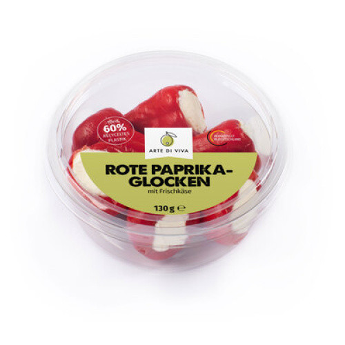Rote Paprikaglocke mit Frischkäse frisch 130g Rote Paprikaglocke mit Frischkäse frisch 130g