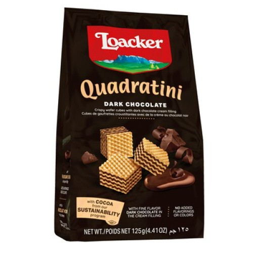 Quadratini Dark Choco Waffelwürfel 125g Quadratini Dark Choco Waffelwürfel 125g