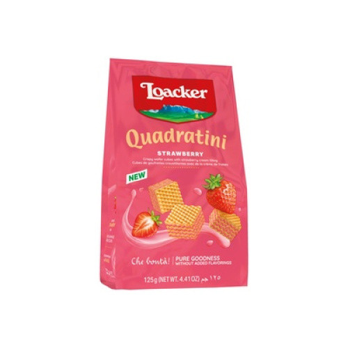 Quadratini Strawberry Waffelwürfel 125g Quadratini Strawberry Waffelwürfel 125g