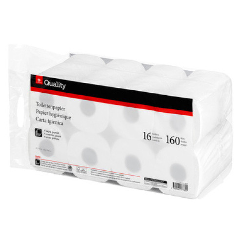 Toilettenpapier weiss 4-lagig, 16x160 Blatt Toilettenpapier weiss 4-lagig, 16x160 Blatt