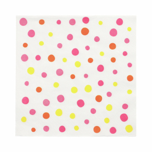 Servietten 33x33cm pink Dots 30St Servietten 33x33cm pink Dots 30St