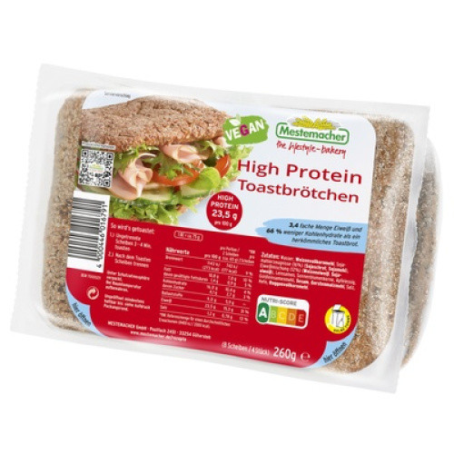 High Protein Toastbrötchen 260g High Protein Toastbrötchen 260g