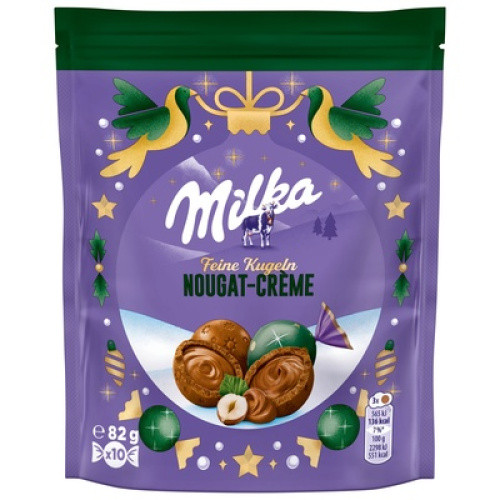 Milka Feine Kugeln Nougat-Crème 82g (10St) Milka Feine Kugeln Nougat-Crème 82g (10St)