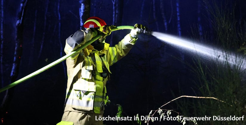 Gemeinsam gegen die Flammen: Großeinsatz im Hürtgenwald