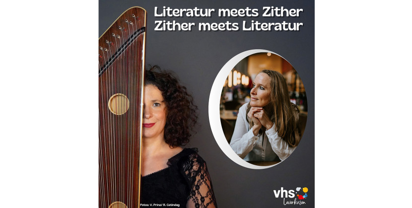Autorin Anke Ricklefs wird von Miriam Vanneste-Vratz an der Zither begleitet