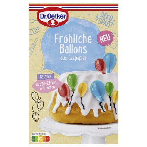 Fröhliche Ballons aus Esspapier 12St Fröhliche Ballons aus Esspapier 12St