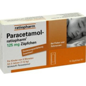 Paracetamol-ratiopharm 125mg Zäpfchen Paracetamol-ratiopharm 125mg Zäpfchen