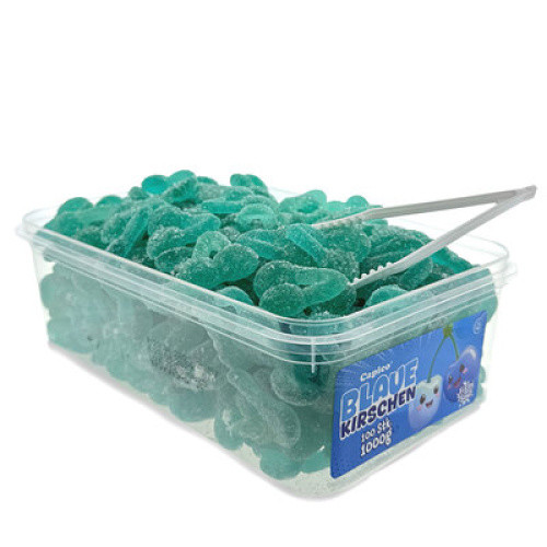 Blaue Kirschen Fruchtgummi 1000g (100St) Blaue Kirschen Fruchtgummi 1000g (100St)