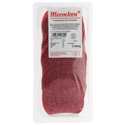Meemken Truthahnsalami mit Pflanzenfett frisch 500 g Meemken Truthahnsalami mit Pflanzenfett frisch 500 g