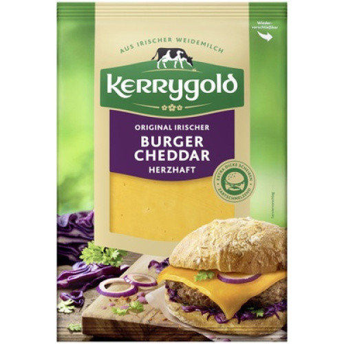 Irischer Burger Cheddar in Scheiben frisch 130g Irischer Burger Cheddar in Scheiben frisch 130g