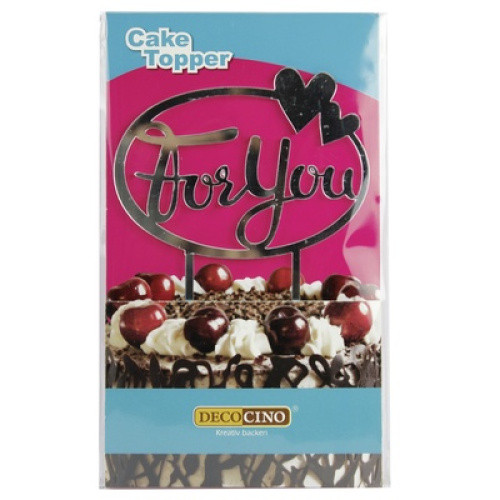 Cake Topper ´For You´silber 10g Cake Topper ´For You´silber 10g