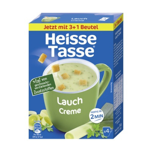 Heisse Tasse Lauchcreme mit Croutons 4x18,6g Heisse Tasse Lauchcreme mit Croutons 4x18,6g
