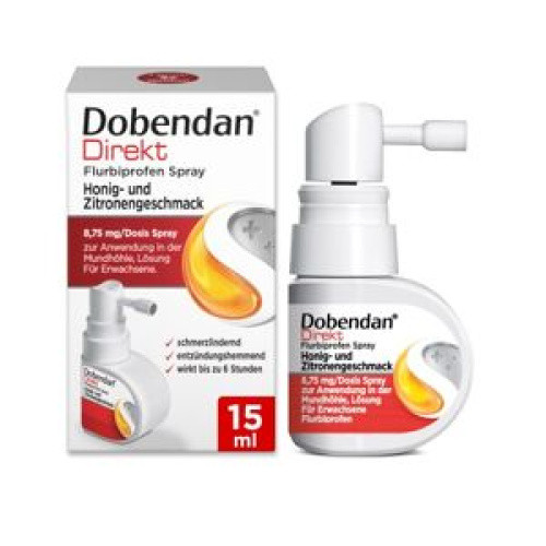Dobendan Direkt Flurbiprofen Spray Honig & Zitrone Dobendan Direkt Flurbiprofen Spray Honig & Zitrone