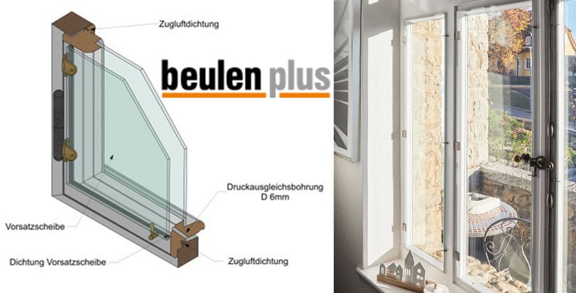Schreinerei Beulen plus zum Tag des offenen Denkmals: Energiespar-Vorsatzscheiben machen alte Fenster fit für die Zukunft